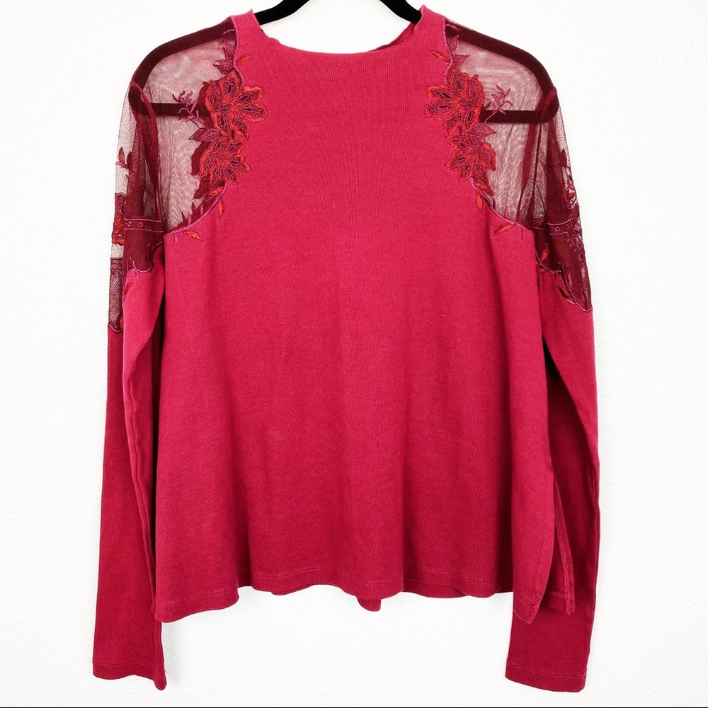 FREE PEOPLE DANIELA LACE BLOUSE